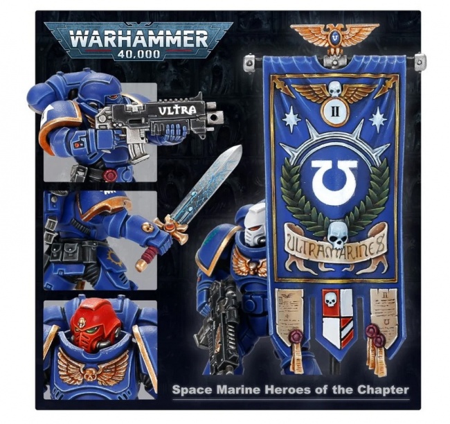 Warhammer 40K: Space Marines - Warhammer Heroes Ultramarines Series 4(Box)