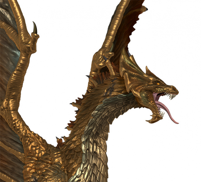 Adult Brass Dragon – The Guardtower